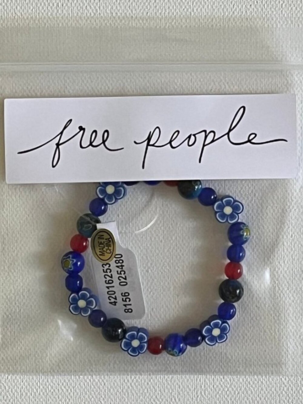 🎁FREE GIFT WITH PURCHASE! Free People "On Island Time" Beaded Hair Tie/Bracelet - Picture 4 of 4